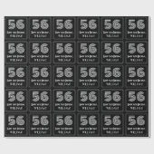 56e verjaardag: Art Deco Geïnspireerde look "56" m Cadeaupapier (Vlak)