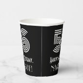 56e verjaardag — Art Deco Geïnspireerde look "56"  Papieren Bekers (Rechts)