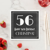 56e verjaardag ~ Art Deco Geïnspireerde look "56", Servet (Insitu)