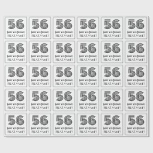 56e verjaardag: Art Deco geïnspireerde stijl "56"  Cadeaupapier