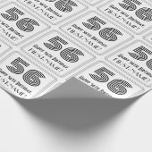 56e verjaardag: Art Deco geïnspireerde stijl "56"  Cadeaupapier (Hoek)