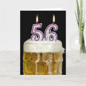 56e verjaardag bier kaart (Voorkant)