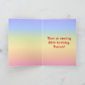 56e verjaardag — Fun Cake & Candles, w/ Eigen naam Kaart (Binnen)