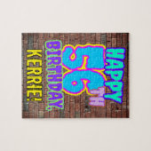 56e verjaardag ~ Fun, door Urban Graffiti geïnspir Legpuzzel (Horizontaal)