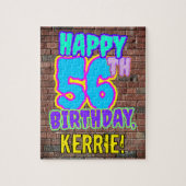 56e verjaardag ~ Fun, door Urban Graffiti geïnspir Legpuzzel (Verticaal)