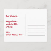 56e verjaardag: Fun Hearts-patroon, Regenboog 56 Briefkaart (Achterkant)