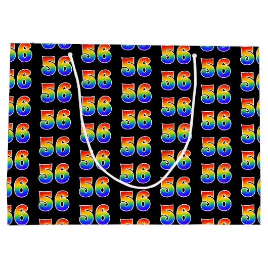 56e verjaardag: Fun Rainbow Event Nummer 56 Patroo Groot Cadeauzakje (Achterkant)