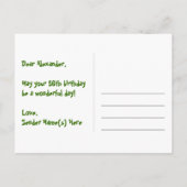 56e Verjaardag: Fun Sterren Patroon, Regenboog 56, Briefkaart (Achterkant)