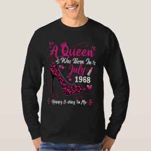 56e verjaardag hoge hak Een koningin werd geboren T-shirt