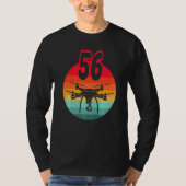 56e verjaardag I Retro afstandsbedieningstoetsen m T-shirt (Voorkant)