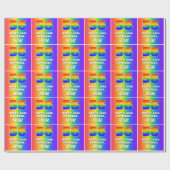 56e verjaardag: kleurrijk, vun regenboogpatroon #  cadeaupapier (Vlak)