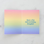 56e verjaardag: kleurrijke regenboog # 56, Naam va Kaart (Binnen)