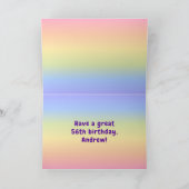 56e verjaardag: kleurrijke regenboog # 56, Naam va Kaart (Binnen)