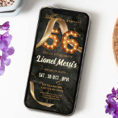 56e verjaardag mobiele uitnodiging