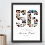56e verjaardag nummer 56 aangepaste foto collage poster<br><div class="desc">Vier 56e verjaardag met dit gepersonaliseerde nummer 56 fotocollage poster. Dit aanpasbare geschenk is ook perfect voor trouwdag. Het is een geweldige manier om waardevolle herinneringen van je bruiloft en getrouwd leven weer te geven. Het poster bevat een collage van foto's die die speciale momenten vastleggen, en het kan worden...</div>
