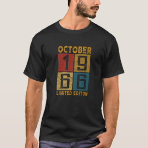 56e verjaardag oktober 1966 Geboren in 1966 56 T-shirt