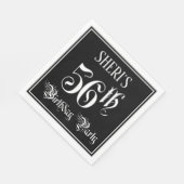 56e verjaardag Partij — Fancy Manuscript + de Naam Servet (Hoek)