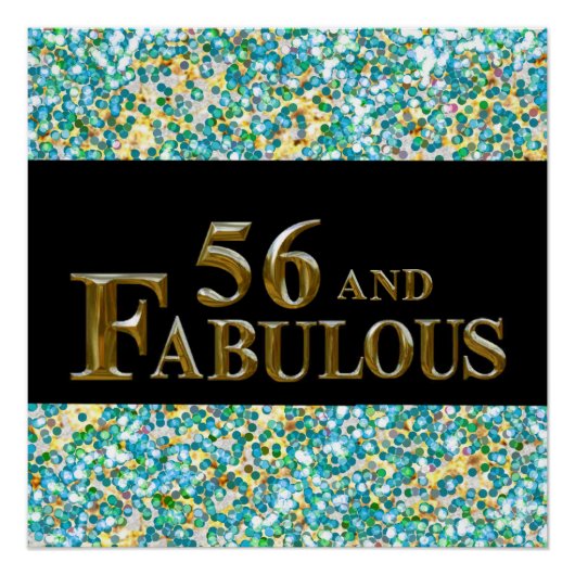 56e verjaardag perfect poster (Voorkant)