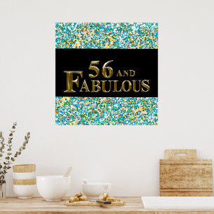 56e verjaardag poster