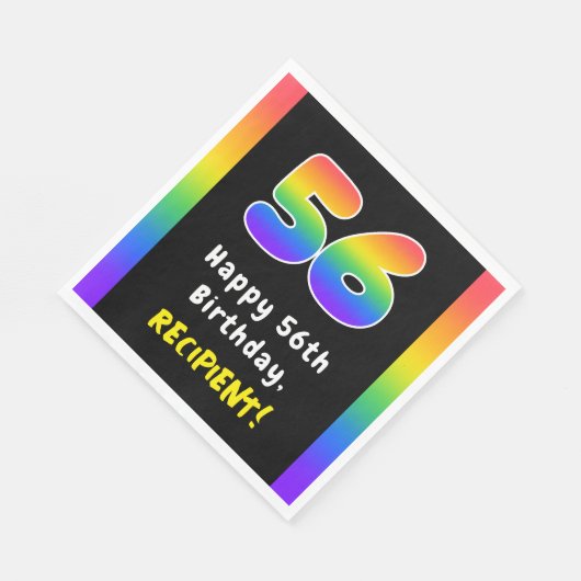 56e verjaardag: Regenboogspectrum # 56, Aangepaste Servet (Hoek)