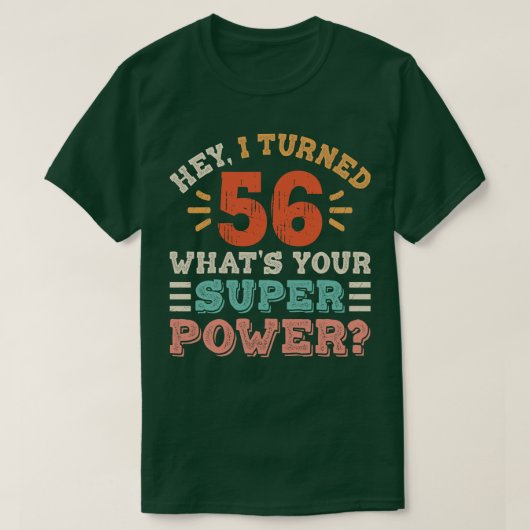 56e verjaardag t-shirt (Design voorkant)