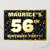 56e verjaardag van de gevechtsdag - Fun, kleurrijk Folie Uitnodiging (Voorkant)