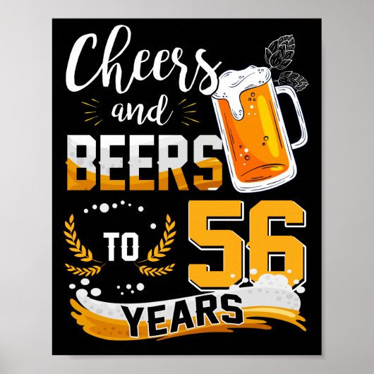 56e verjaardag van de kaasmakerij en bier tot 56 j poster (Voorkant)
