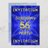 56e verjaardag van de uitnodiging van de partij (Voorkant / Achterkant)