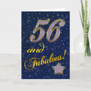 56e verjaardag voor iemand Fabulous Kaart