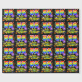 56e verjaardag: vuurwerk, regenboogblik # "56" cadeaupapier (Vlak)