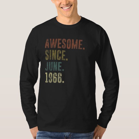56e Vintage Geweldige sinds juni 1966 T-shirt (Voorkant)