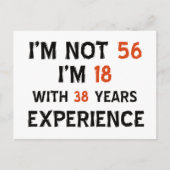 56ste verjaardag design briefkaart (Voorkant)