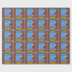 56ste verjaardag: leuk, door graffiti geïnspireerd cadeaupapier