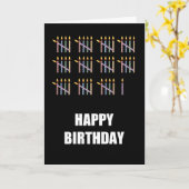 56ste verjaardag met kaarsen kaart (Gele Bloem)