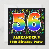 56ste verjaardagsfeestje: Leuke muzieksymbolen, Ra Kaart (Voorkant)