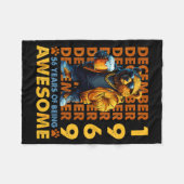 56th Birthday Bear Legends December 1969 56 Years  Fleece Deken (Voorkant (Horizontaal))