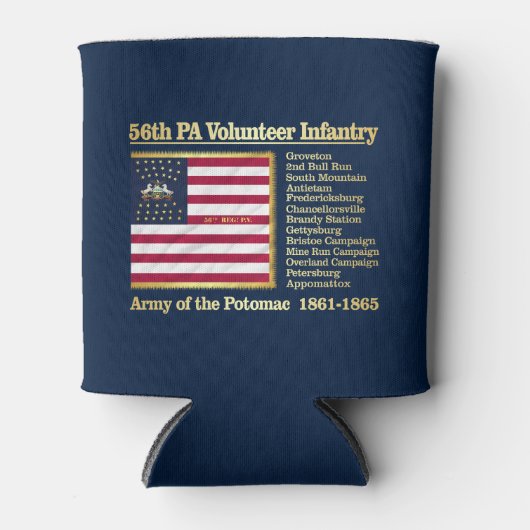 56th Pennsylvania Volunteer Infantry (BH) Blikjeskoeler (Voorkant)