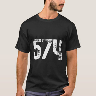 574 Gebied Code Zuid Bend in Mobiel Telefoongebied T-shirt