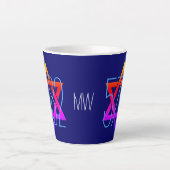 5782 Joods nieuwjaarsmonogram Latte Mok (Voorkant)