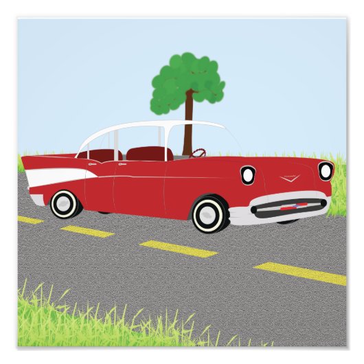 '57 Bel Air 12x12 print Foto Afdruk (Voorkant)