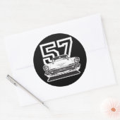 57 Bel Air Ronde Sticker (Envelop)