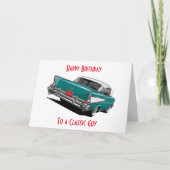 57 BEL AIR VOOR EEN KLASSIEKE GUY'S BIRTHDAY-KAART KAART (Voorkant)