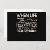 57.Biker als het leven je een kromme binnengooit Aankondigingskaart (Voorkant / Achterkant)