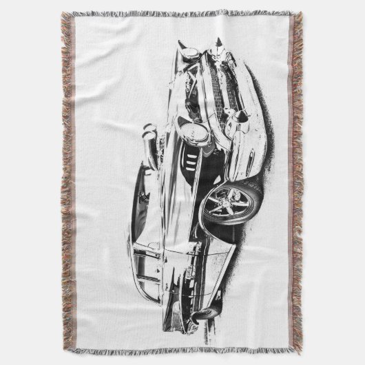 57 Chevy Beast #2 Throw Blanket Deken (Voorkant Verticaal)