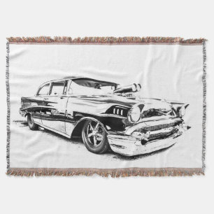 57 Chevy Beast #2 Throw Blanket Deken