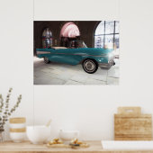 '57 Chevy - BLUE - HOGE resolutie! Poster (Keuken)