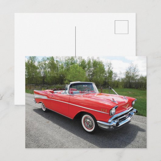 57' Chevy Convertible Briefkaart (Voorkant / Achterkant)