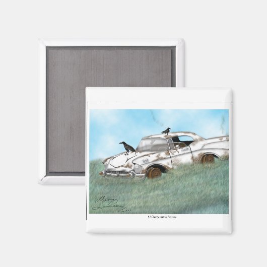 57 Chevy naar het vasteland. Magneet (Voorkant / Achterkant)