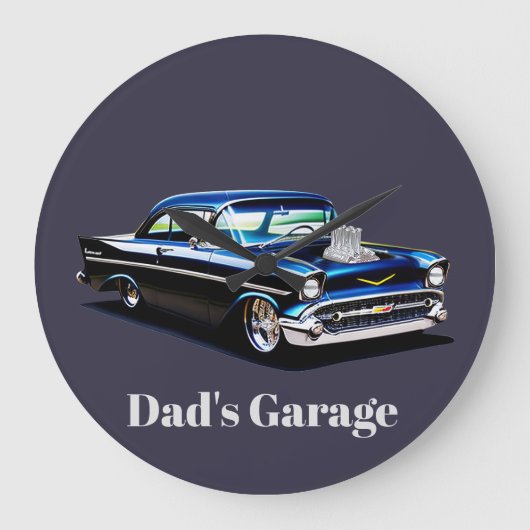 57 geblazen klassieke auto Muscle Street Rod Grote Klok (Voorkant)