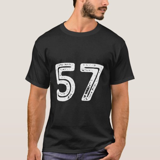 57 Happy B-Day Py Distress Font T-shirt (Voorkant)